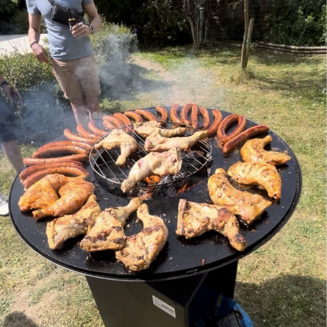 Barbecue au jardin, terrain des olympiades